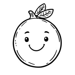 Fototapeta premium Cute Kawaii Lemon Illustration