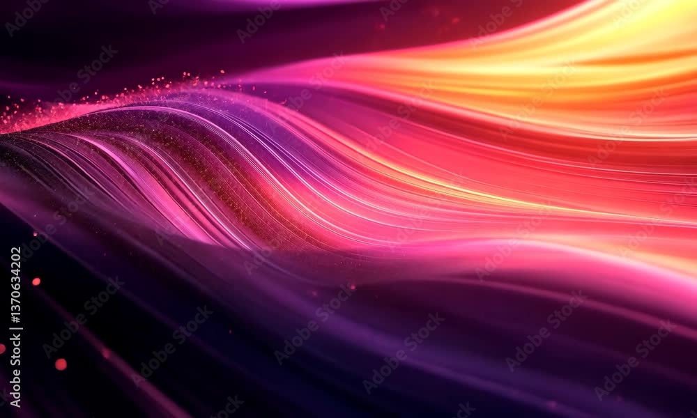 Poster dynamic flow of vibrant light streaks creating a mesmerizing and modern backdrop