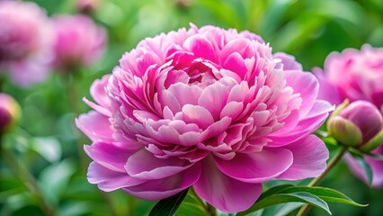 Pink peony flower.