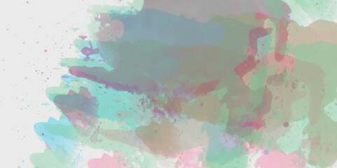 Azure Dirty Backdrop. Khaki Wash Element. White. Watercolor background. 3D illustration, 3D rendering. Colorful gradient ink colors wet effect hand drawn canvas background .>

