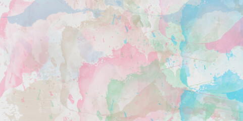 Azure Dirty Backdrop. Khaki Wash Element. White. Watercolor background. 3D illustration, 3D rendering. Colorful gradient ink colors wet effect hand drawn canvas background .>
