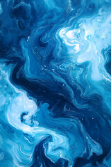 Abstract Blue Fluid Art
