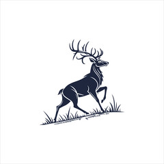 deer silhouette vector illustration