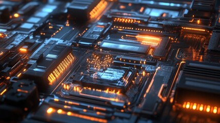 Complex interconnected system of illuminated circuits and hardware components