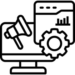 Campaign Management line icon