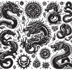 Vintage Tattoo Style Vector Bundle | Traditional Flash Art SVG Pack