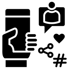 Social Media glyph icon
