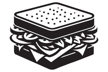 Delicious Sandwich Illustration Artwork Vector Graphic Perfect For Food Blogs