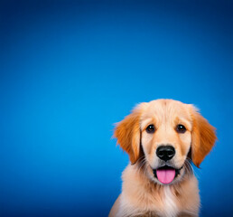 귀여운 골든 리트리버 퍼피의 클로즈업