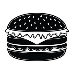 Hamburger on a white background