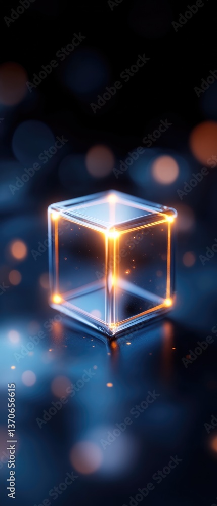 Poster innovative idea box for brainstorming sessions digital workspace 3d rendered visuals futuristic envi