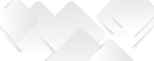 Abstract white background. Square geometric pattern modern and minimal concept white and gray color abstract background for business, presentation, banner.