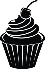 vector illustration of a cupcake