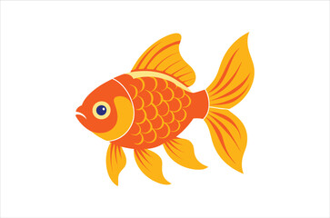 gold fish vector,  icon vector illustration, gold fish silhouette of a gold fish isolated on a white background, eps, png, svg, vector,