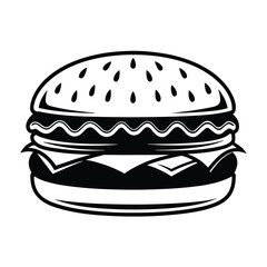 Hamburger on a white background