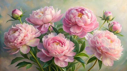 watercolor pink tulips blossom wallpaper background