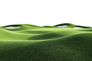 Rolling Green Landscape: A serene panorama of gently rolling green hills, textured with vibrant grass and subtle undulations, evoking a sense of calm and natural beauty.