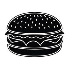 Hamburger on a white background