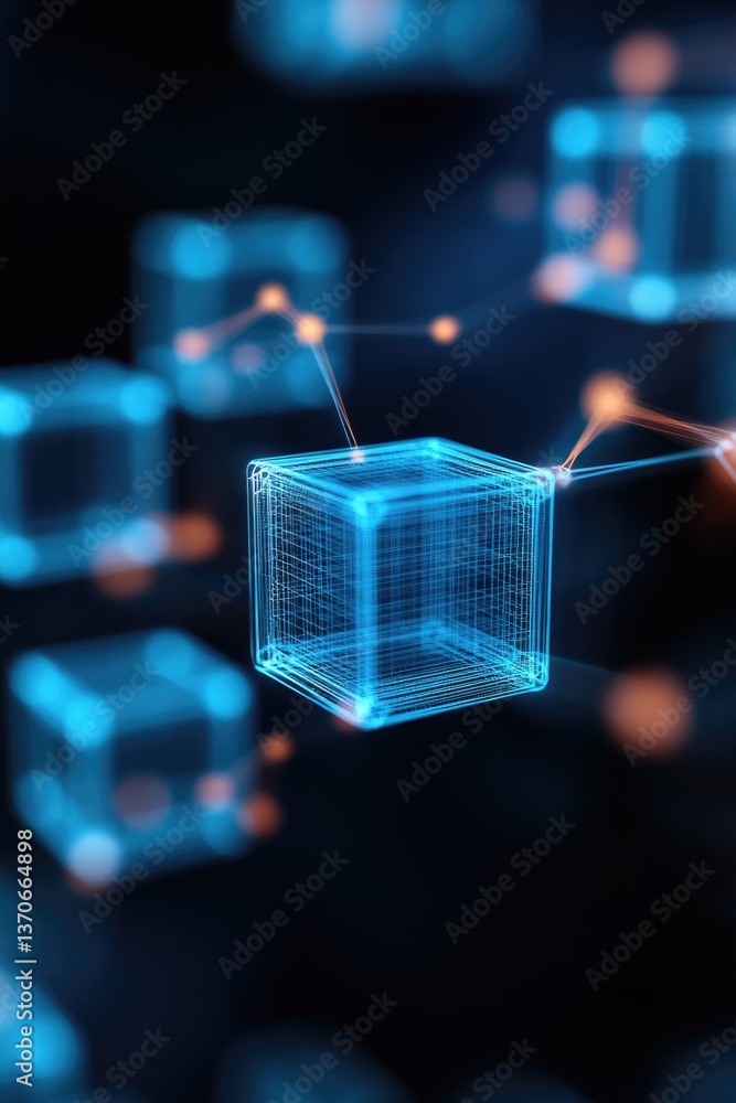 Aufkleber innovative brainstorming ideas in a digital box exploring creative concepts in a futuristic environm