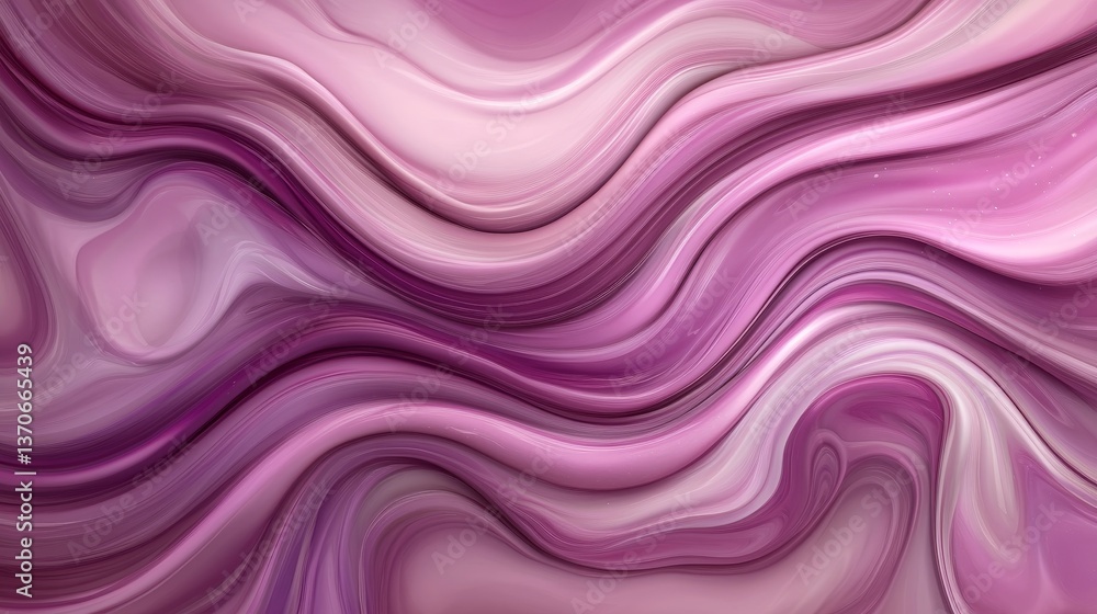 Aufkleber fluid abstract wave background cosmic flowing pattern soft pink environment serene viewpoint creativ