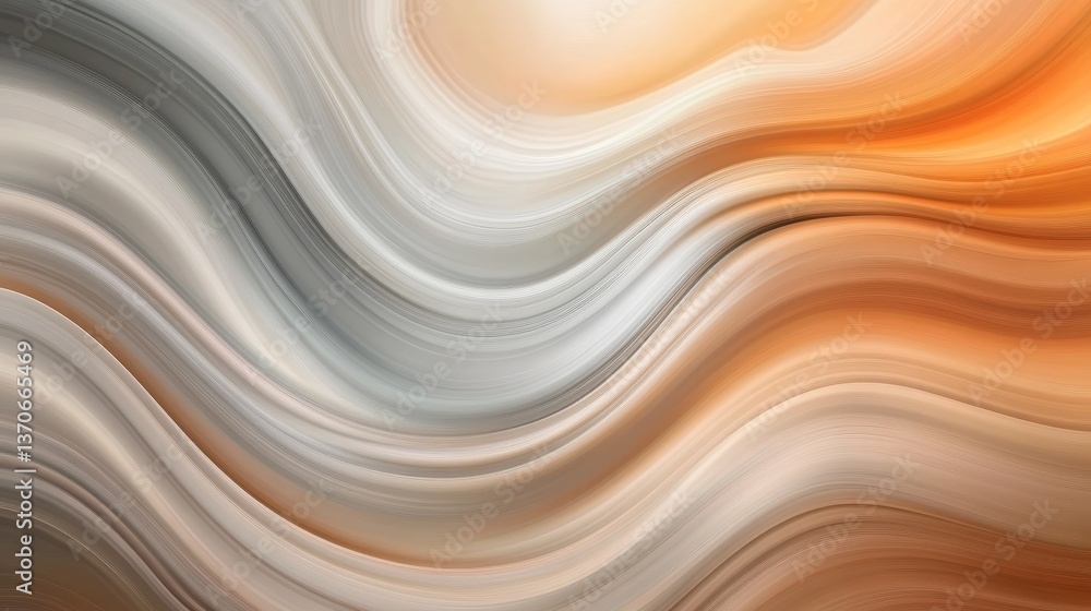 Poster fluid abstract waves in cosmic background flowing energy captivating art environment serene viewpoin