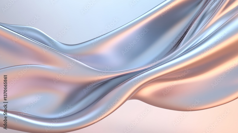 Aufkleber cosmic flowing waves abstract background fluid design modern environment ethereal viewpoint