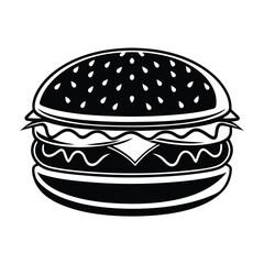 Hamburger on a white background