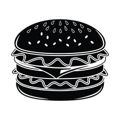 Hamburger on a white background