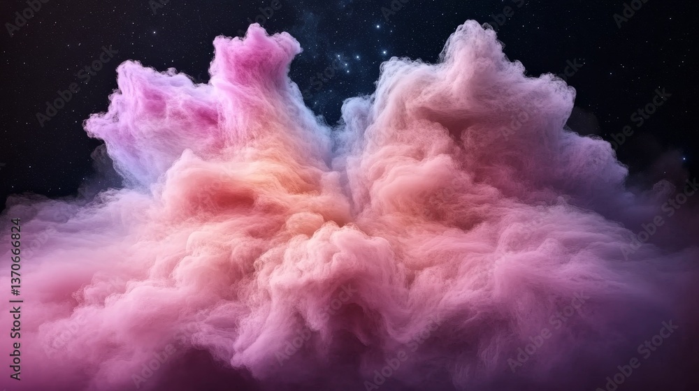 Aufkleber fluid abstract waves in cosmic background flowing colors creating a dreamlike environment