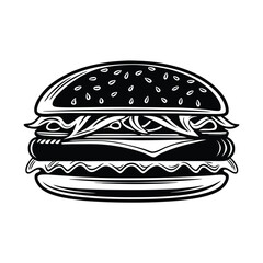 Hamburger on a white background