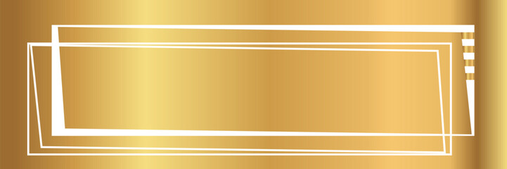Luxury gold frame, art deco white golden border. Geometric Gatsby - style background