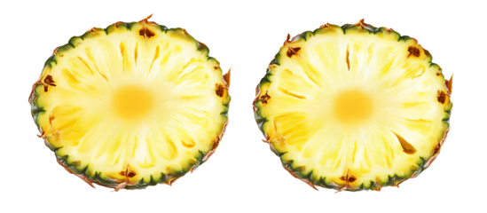  Pineapple cut in half, isolated on a transparent background png 