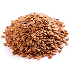 Flax Seeds isolated on white