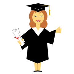 graduate with diploma