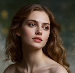 Portrait of a woman.	
