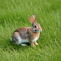 Fototapeta premium rabbit in grass