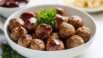 Swedish Meatballs for you with white background
