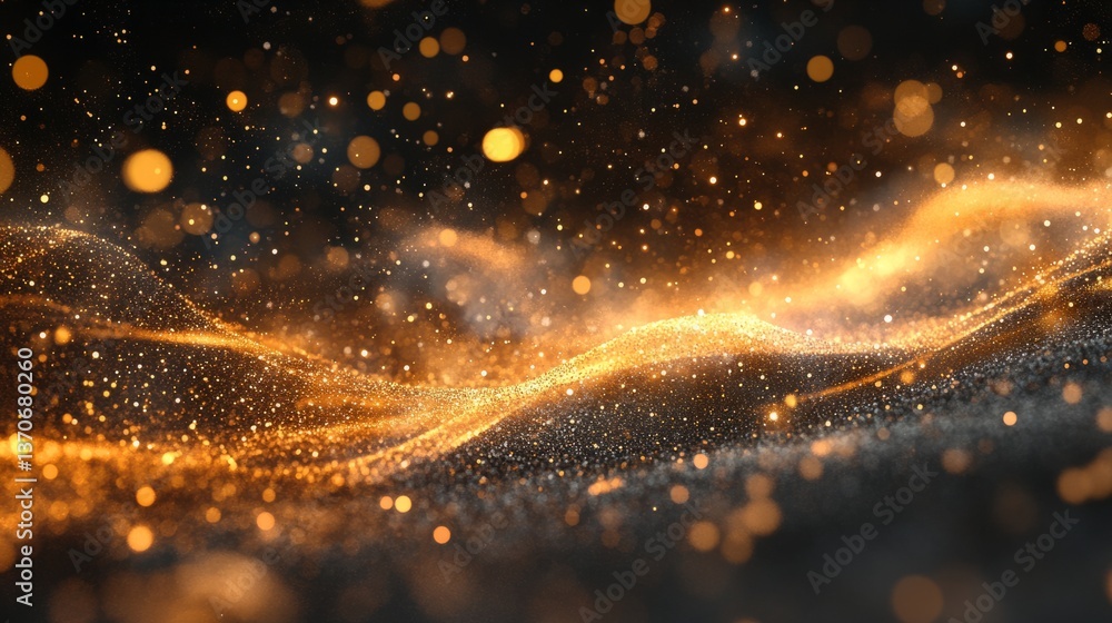 Poster a mesmerizing 3d digital background, with particles streaming through space, visualizing big data an