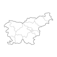 Slovenia map with regions