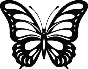 Abstract Silhouette: A stunning silhouette of a butterfly, with its intricate patterns and elegant lines, symbolizing metamorphosis and beauty. 