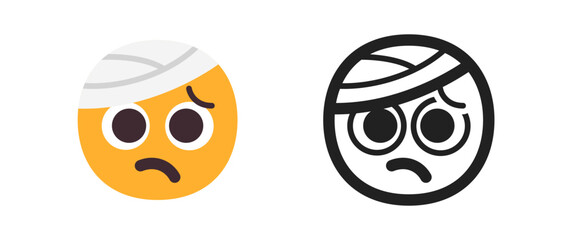 Obraz premium Face with Head-Bandage 