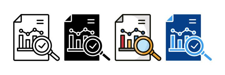 Data Quality  Icon Set Multiple Style Collection