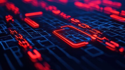 An AI-generated visualization of a blockchain system managing reciprocal tariffs in digital trade