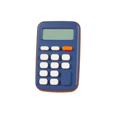 3D Calculator Back to School Illustration with transparent background