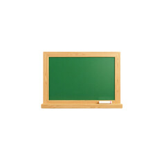 3D Chalkboard Back to School Illustration with transparent background