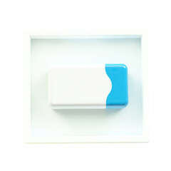 3D Eraser Back to School Illustration with transparent background