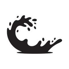 Water splash icon. Set different liquid shapes and silhouettes. Vector illustration eps 10