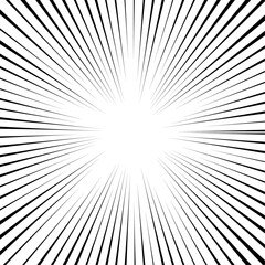 Obraz premium Abstract comic book flash explosion radial lines