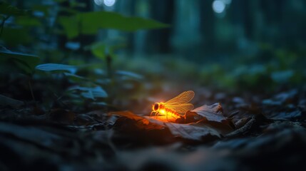 Warm Light in Dark Forest