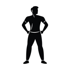 Obraz premium silhouette of a young man